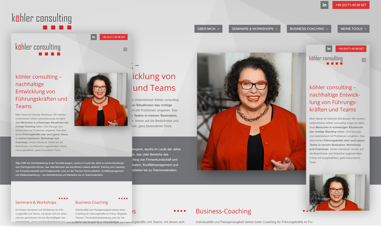 Screenshot - Website Köhler-Consulting